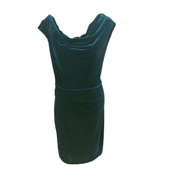 Vince Camuto Dresses & Skirts - Vince Camito hunter green cowled-neck cinched on the side size 8 dress.